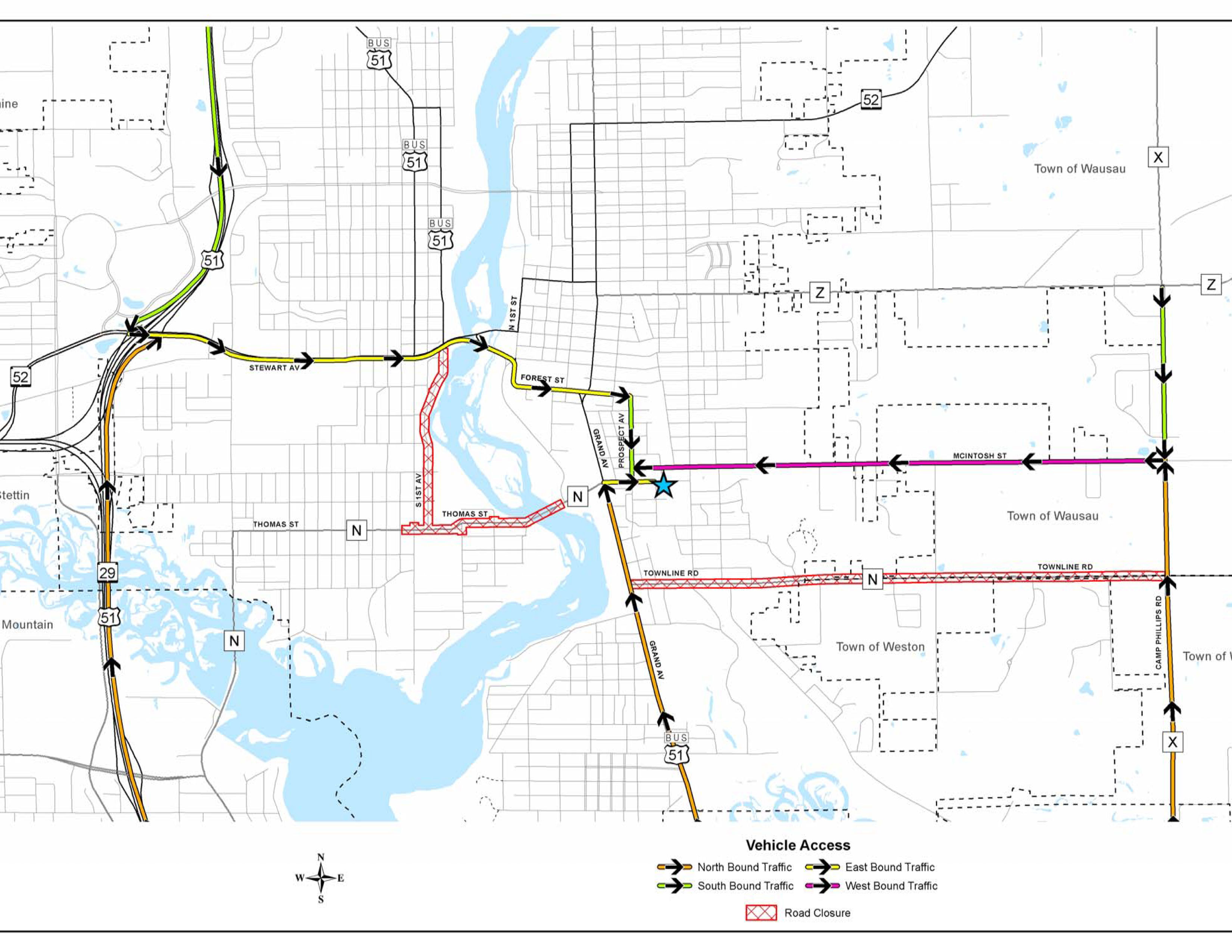 Detour Routes to BFB